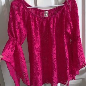 Hot Pink Lace Top